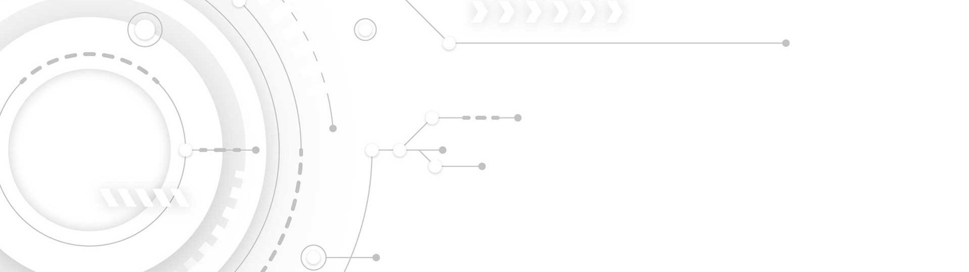 Abstract, technical graphic with circles and lines on a white background.